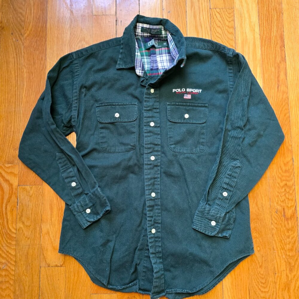 VintagePolo Sport Ralph Lauren  Plaid Collared Button Up Shirt Boy's Small